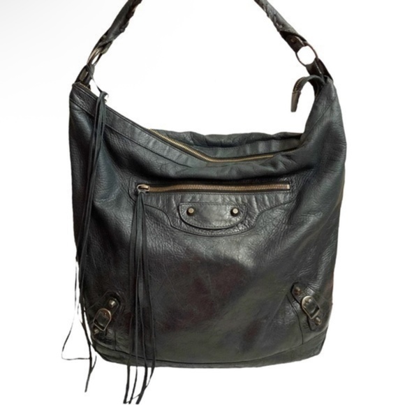 BALENCIAGA vintage  Agneau Classic Hardware Day Hobo Black - Picture 1 of 15